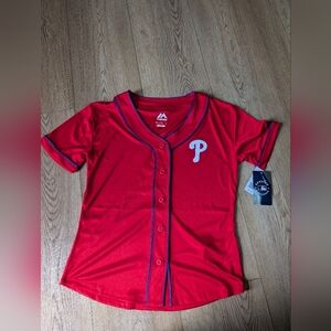 Philadelphia Phillies Women's Lightweight Jersey Style Top